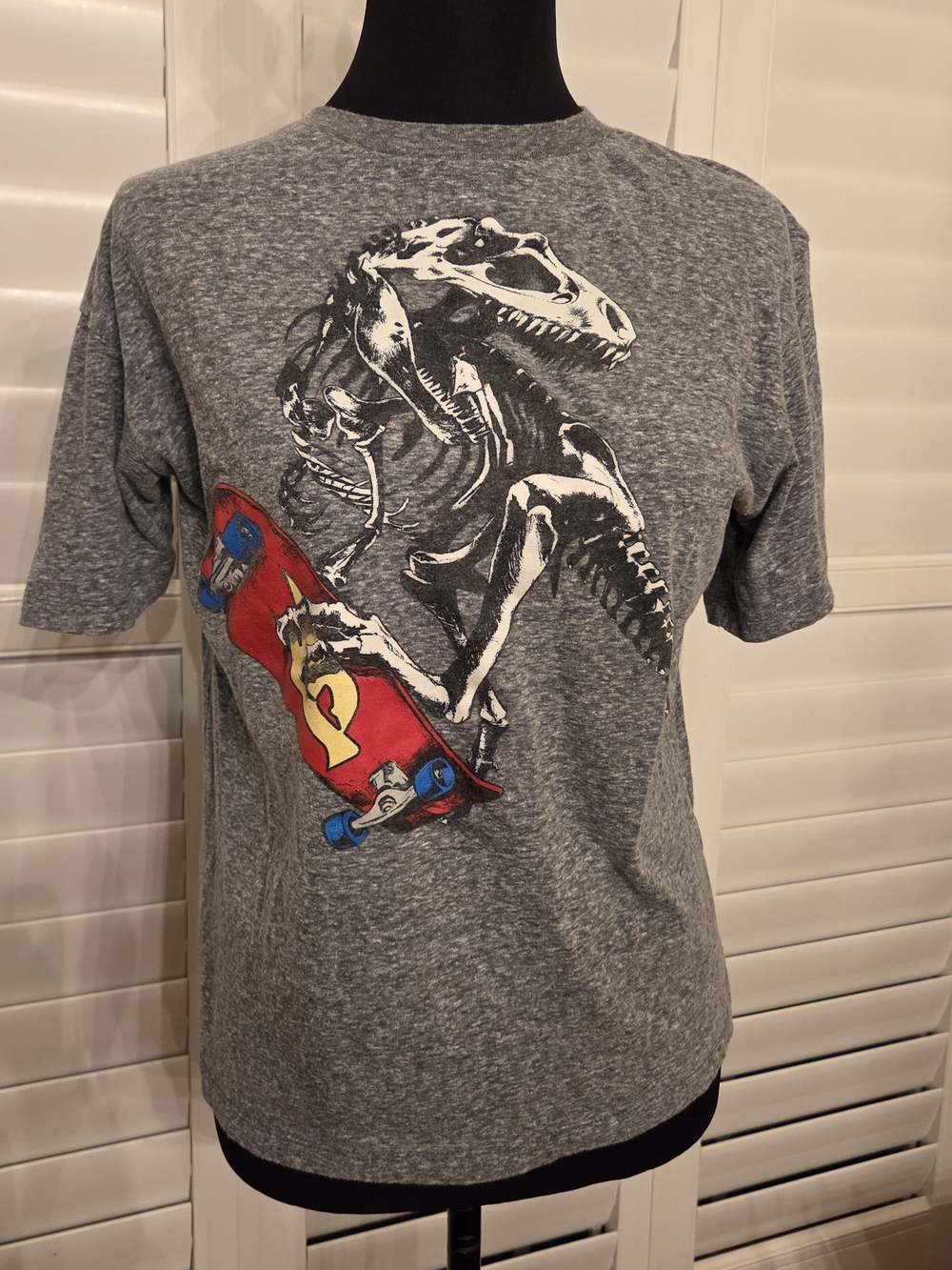 Tony Hawk Heather Gray Logo Crewneck Tee Size L Kids